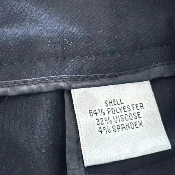 Talbots Black Stretch Wide Leg Cuffed Trouser Pant, size 10 - Picture 7 of 7